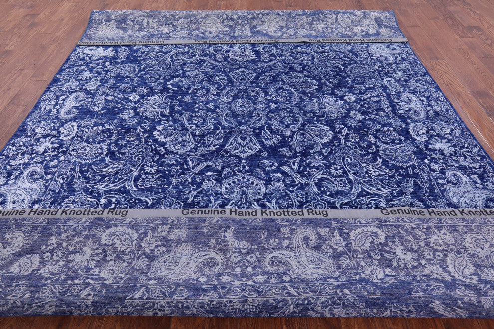 8' 10" X 12' 3" Persian Handmade Wool & Silk Rug - Q13687