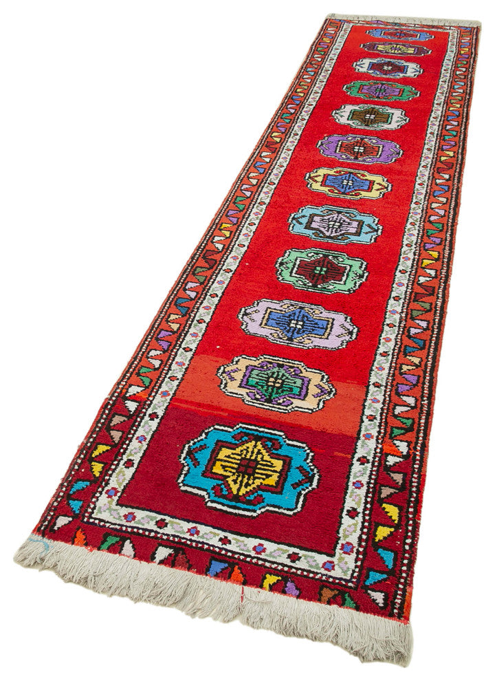 Rug N Carpet - Handmade Turkish 2' 7" x 12' 2" Unique Runner Rug