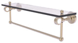 Pacific Grove 22" Glass Shelf with Towel Bar, Antique Pewter