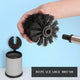 Toilet Brush Set with Stainless Steel Handle, Folding Lid and Removable Insert, Chrome