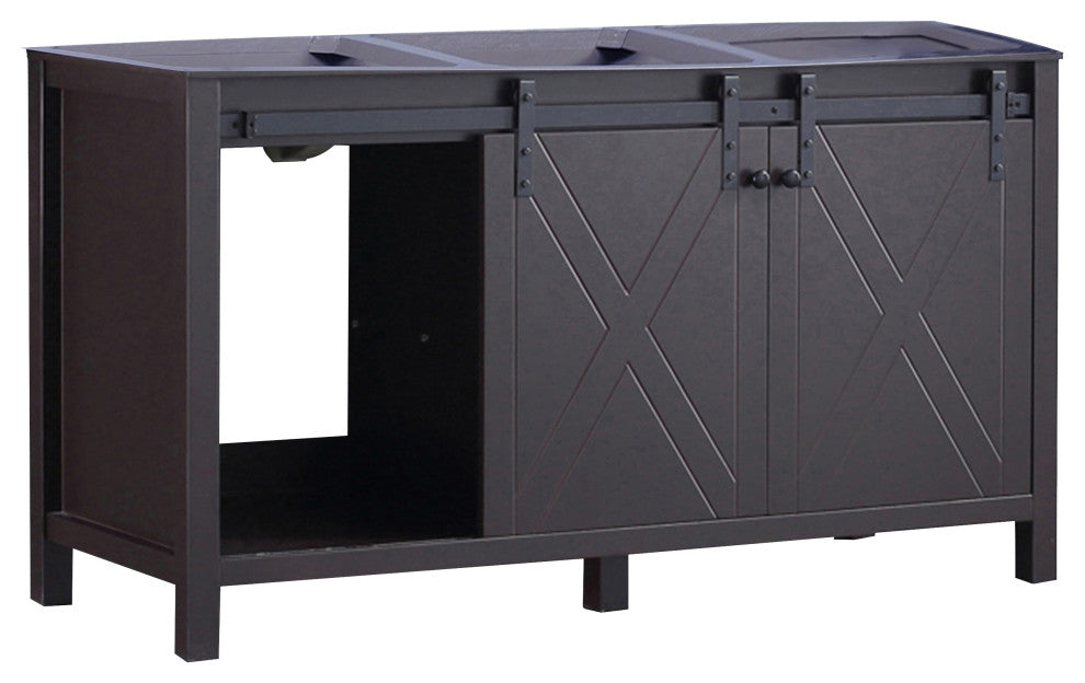 Marsyas 60" Brown Bathroom Bath Storage Vanity Cabinet Only