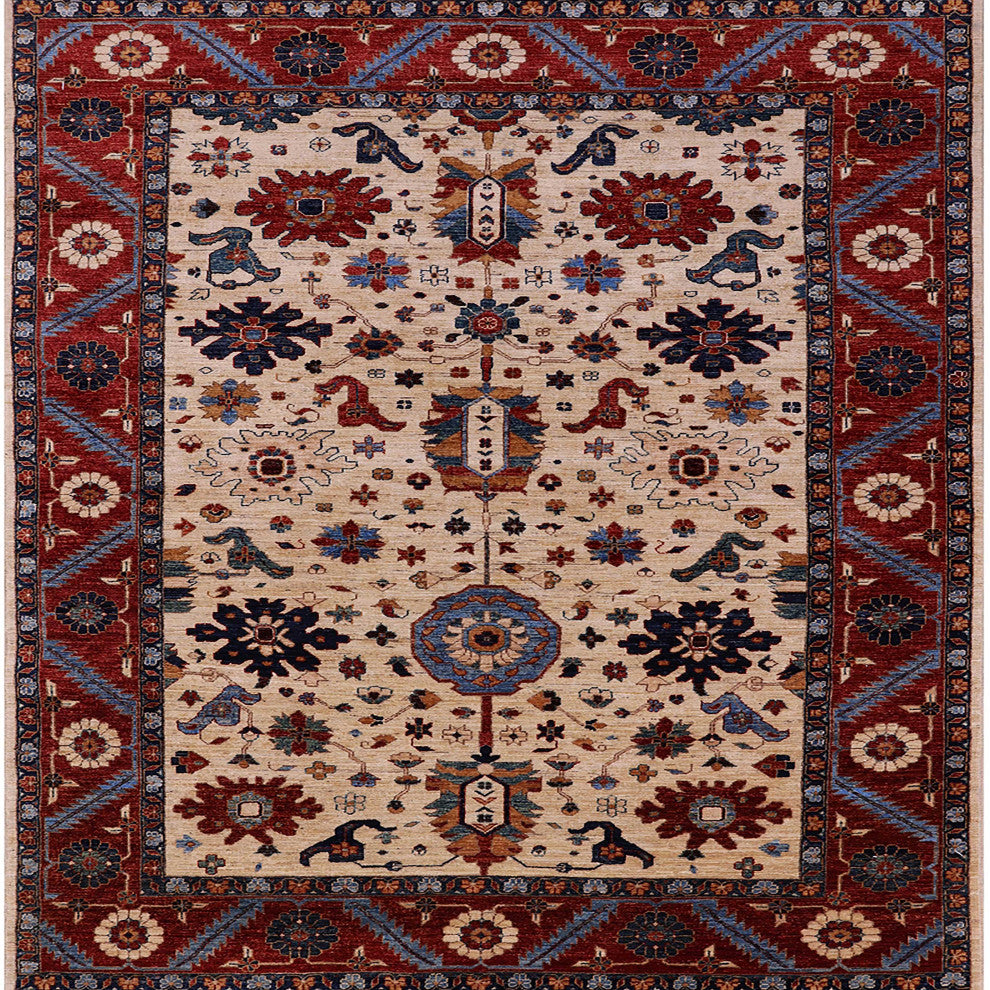 Ahgly Company Indoor Square Mid-Century Modern Area Rugs, 5' Square