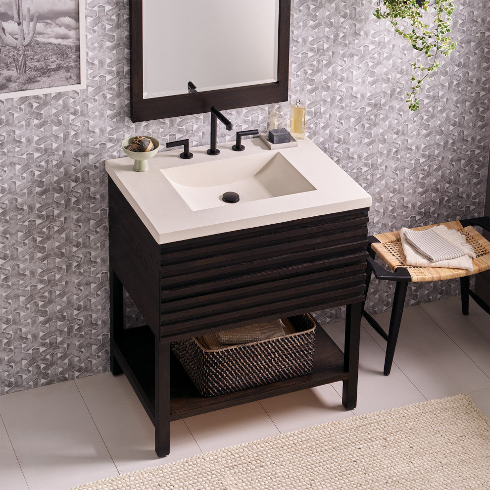 Winemaker 30" Vanity, Charred Oak