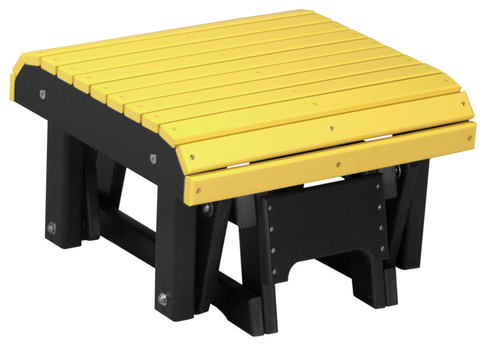 Poly Glider Footrest, Yellow & Black