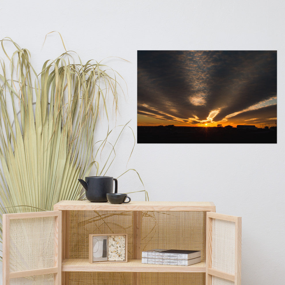 Sunset Indian River Inlet Landscape Photo Unframed Wall Art Print, 24" X 36"