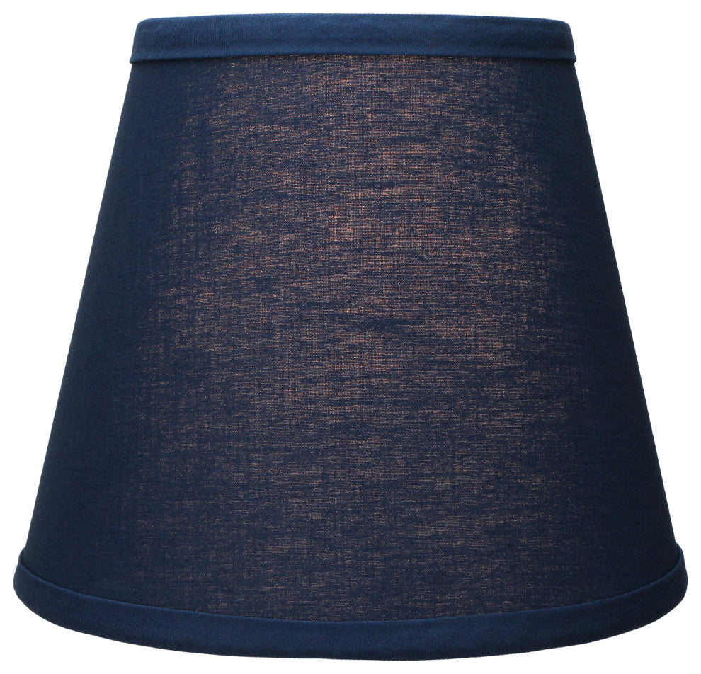 Fenchel Shades 6"x10"x8" Spider Attachment Empire Lamp Shade, Linen Navy