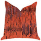 Luminous Skyscraper Luxury Throw Pillow in Orange Red Tones, 16"x16"
