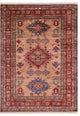 4' 3" X 5' 9" Super Kazak Handmade Wool Rug - Q12976