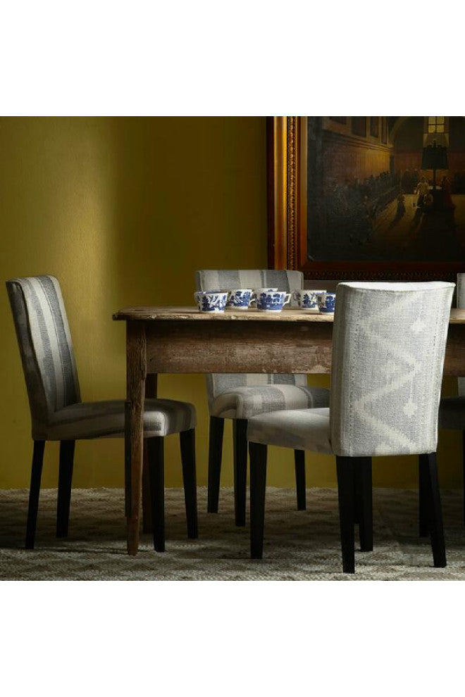 Patterned Fabric Upholstered Dining Chair | Andrew Martin Addington, Blue