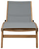 Teak Wood Bahama Pool Lounger With Batyline Mesh, Grey