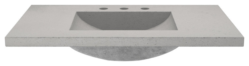 Palomar Vanity Top and Integral Sink, Ash, 36", 8" Widespread Cutout