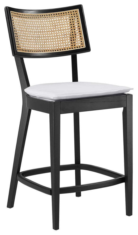 Caledonia Wood Counter Stools - Set of 2 in Black White