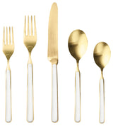 Fantasia Ice Gold Flatware Set, Porcelain, 20 Pcs.