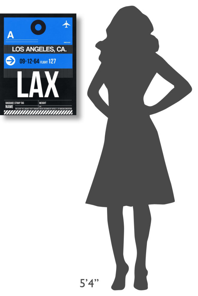 "LAX Los Angeles Luggage Tag 3" Fine Art Print