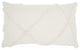 White Abstract  Shaggy Detail Lumbar Pillow