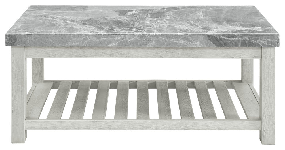 Canova Gray Marble Top Coffee Table