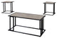 Dark Taupe Black Metal Table Set 3Pcs Set