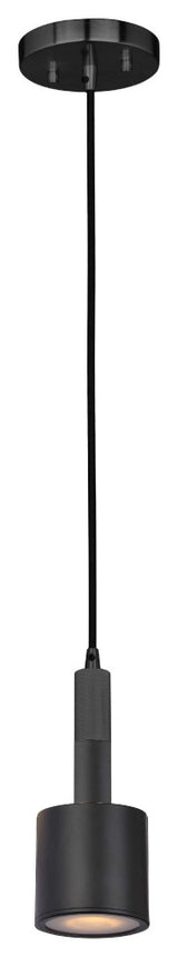 Rhoswen 1-Light Pendant, Frosted Diffuser, Matte Black