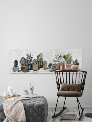 "Succulent Centerpiece" Painting Print on Wrapped Canvas