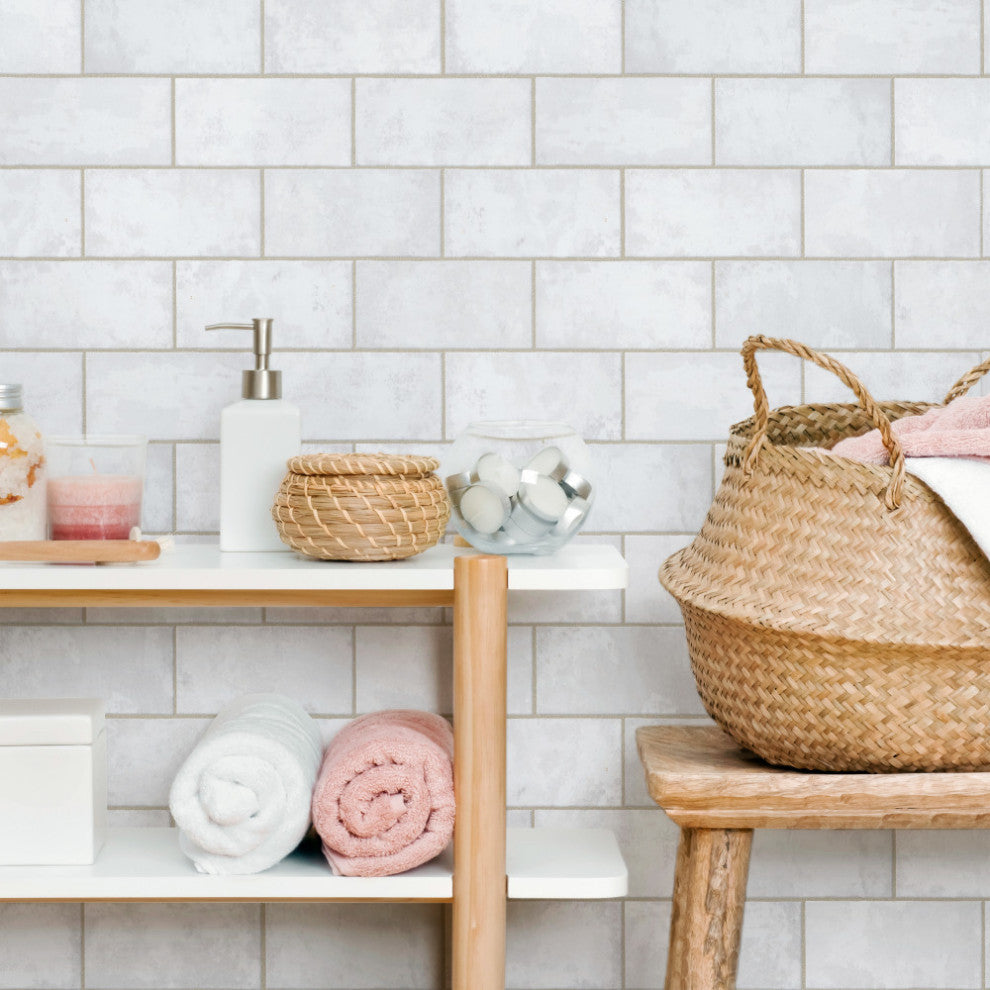 Biarritz Ceramic Wall Tile, White