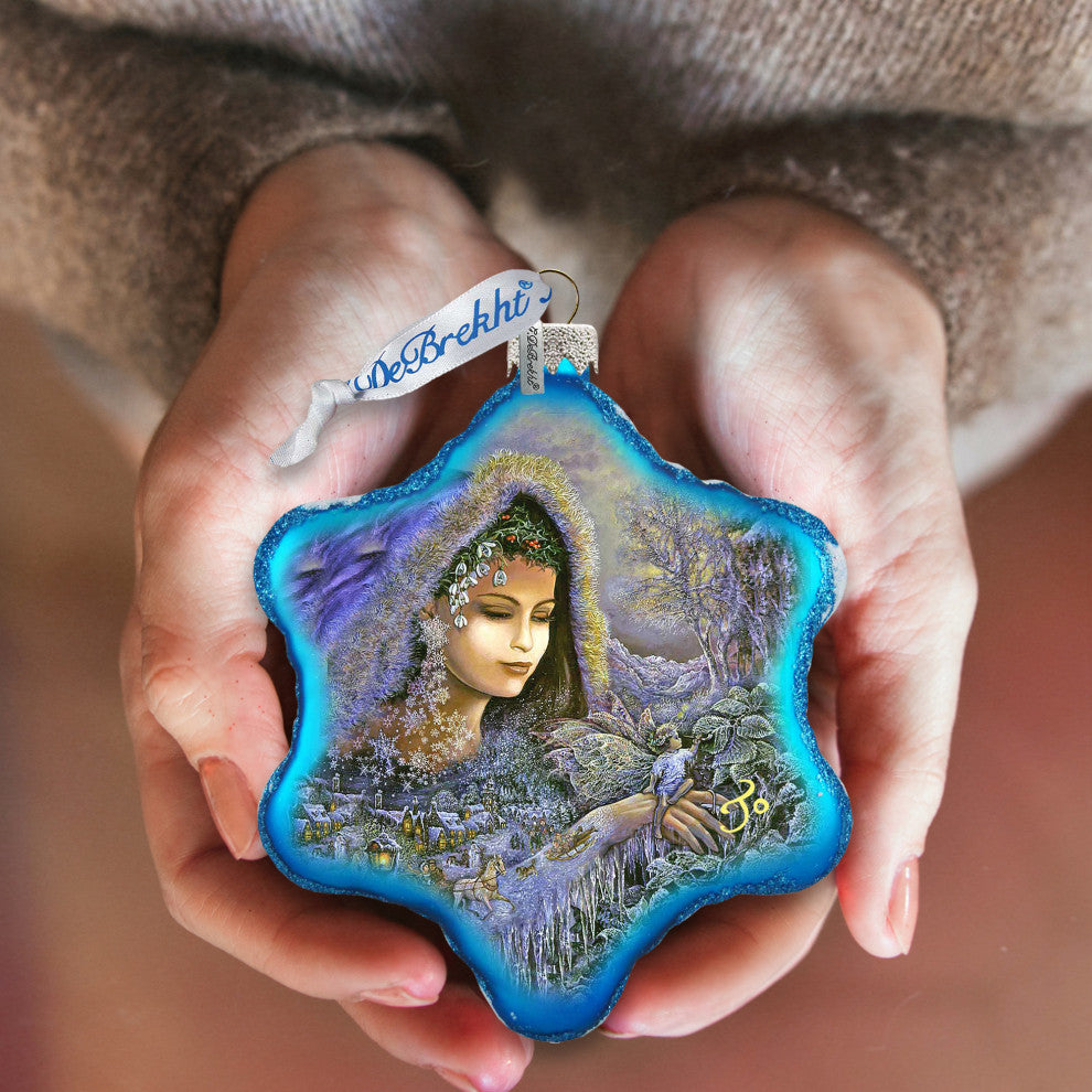 Winter Goddess Glass Ornament