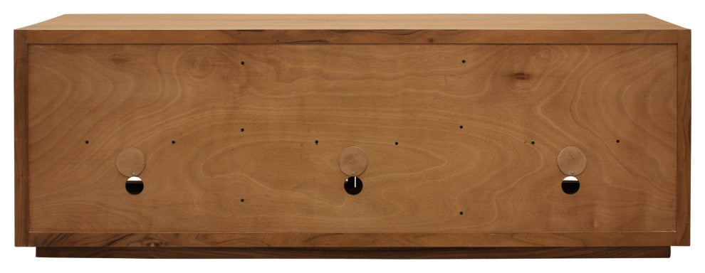 Kate 6-Door Solid Wood Sideboard With Acacia Wood, Natural Finish