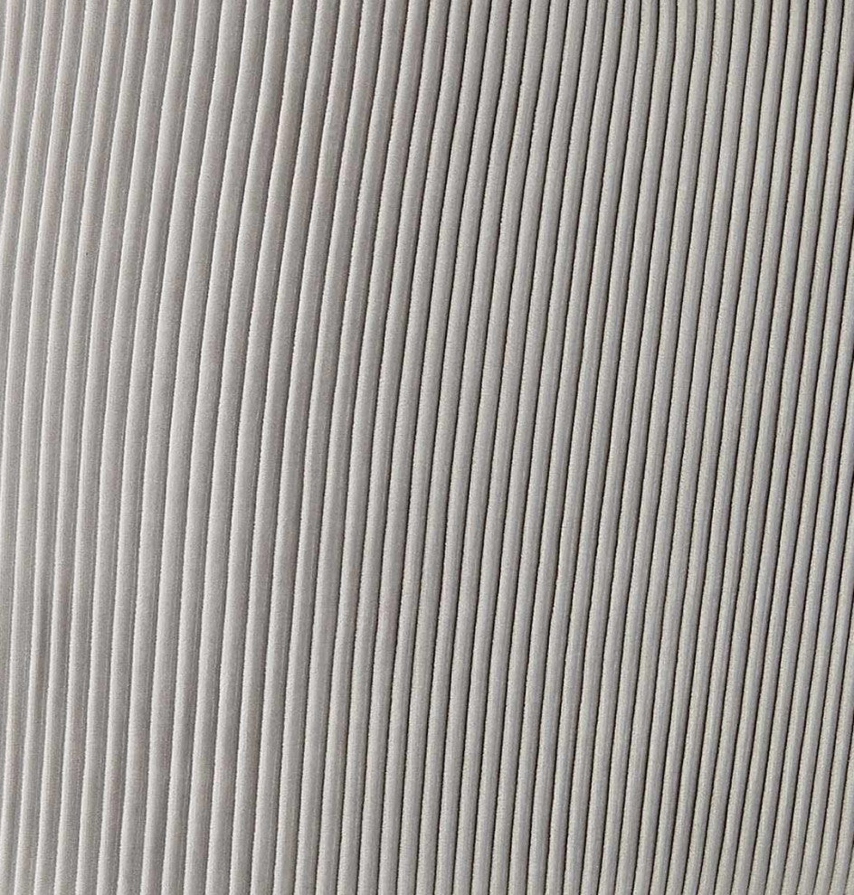 Beatrix Pleated Light Grey Velvet Side Chair - Light Grey
