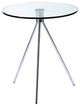Urban Designs 22" Triplet Round Glass Top End Table With Tripod Base