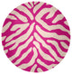 Animal Stripe Spring Chenille Rug, Orchid, 5' Round