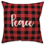 Peace On Earth, Light Green 18x18 Throw Pillow Cover