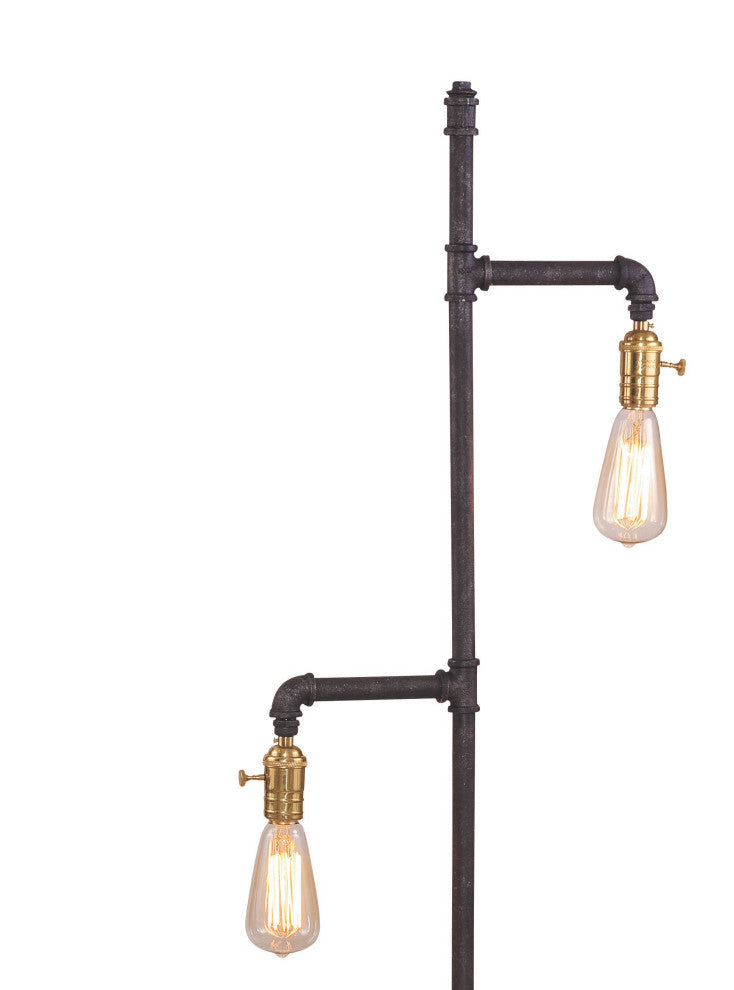 Rusty Textured Metal Telestar Floor Lamp