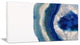 Macro of Blue Agate Stone, Abstract Canvas Wall Art Print, 32"x16"