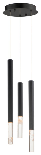 ET2 E11023-95 Diaphane 3 Light 10"W LED Multi Light Pendant - Black