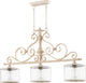 San Miguel 3-Light Island Fixture, Persian White