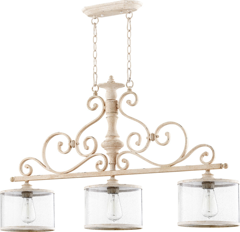 San Miguel 3-Light Island Fixture, Persian White