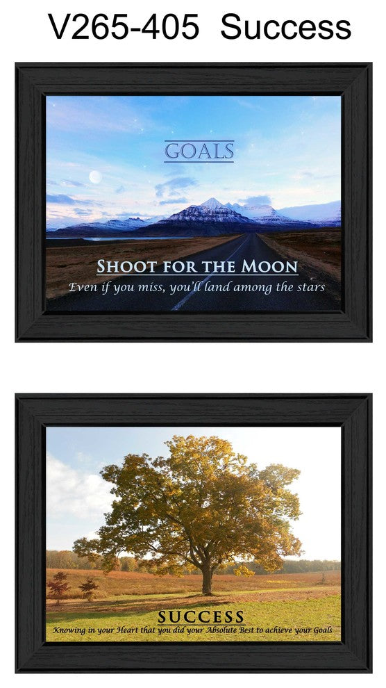 "Success" Collection By Trendy Decor4U, Printed Wall Art, Black Frame