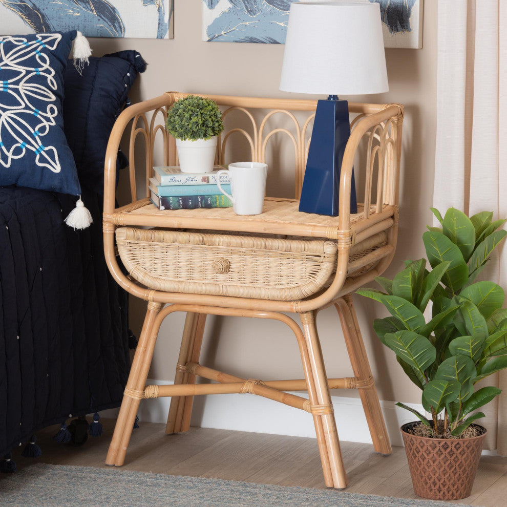 Leona Rattan Nightstand