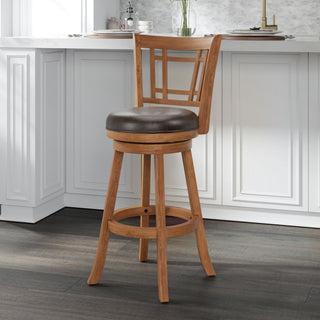 Fairfox Wood Swivel Stool, Barstool