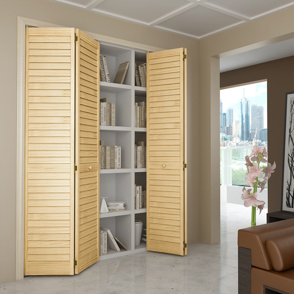 Bi-fold Door Plantation Louver-Louver Solid Core Unfinished 80"x28"