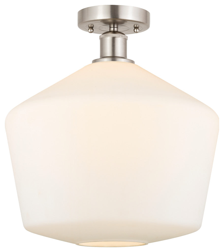 Innovations 616-1F-SN-G651-12 1 Light Semi-Flush Mount, Brushed Satin Nickel