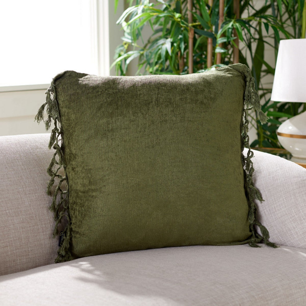 Safavieh Dandria Pillow Dark Green 18" X 18"