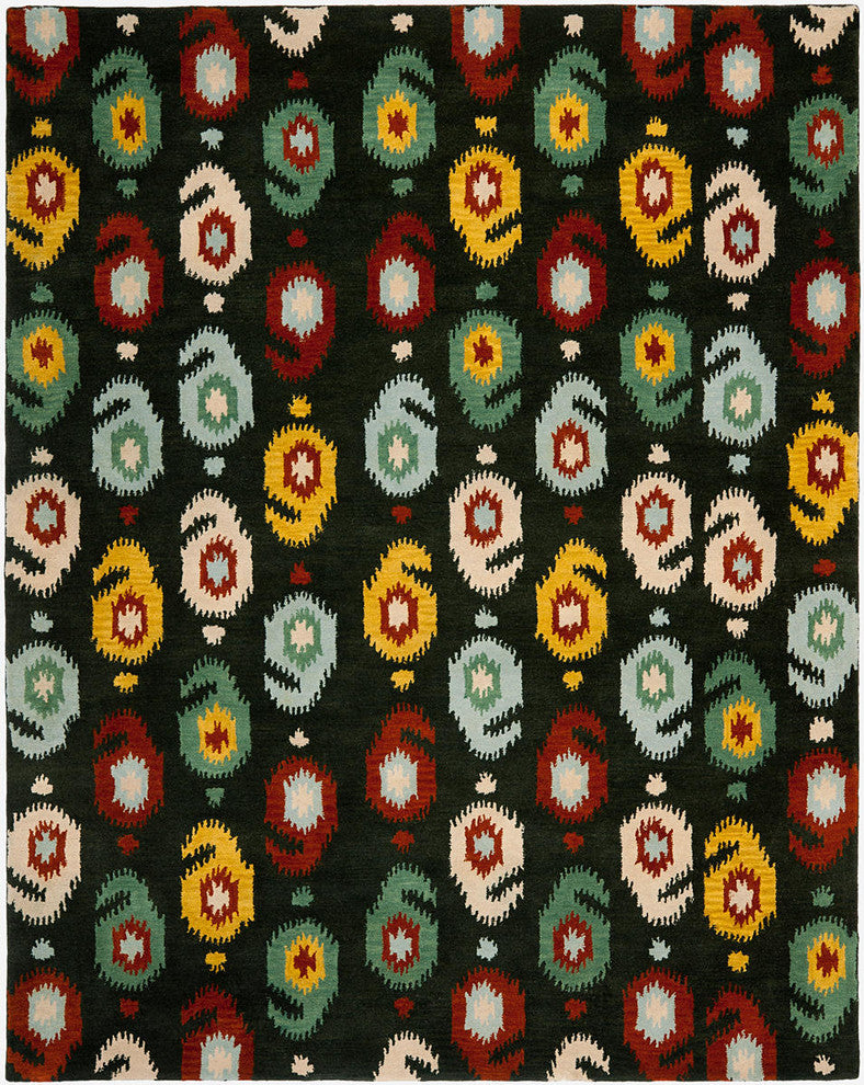 Safavieh Ikat Ikt471A Charcoal, Multi Area Rug