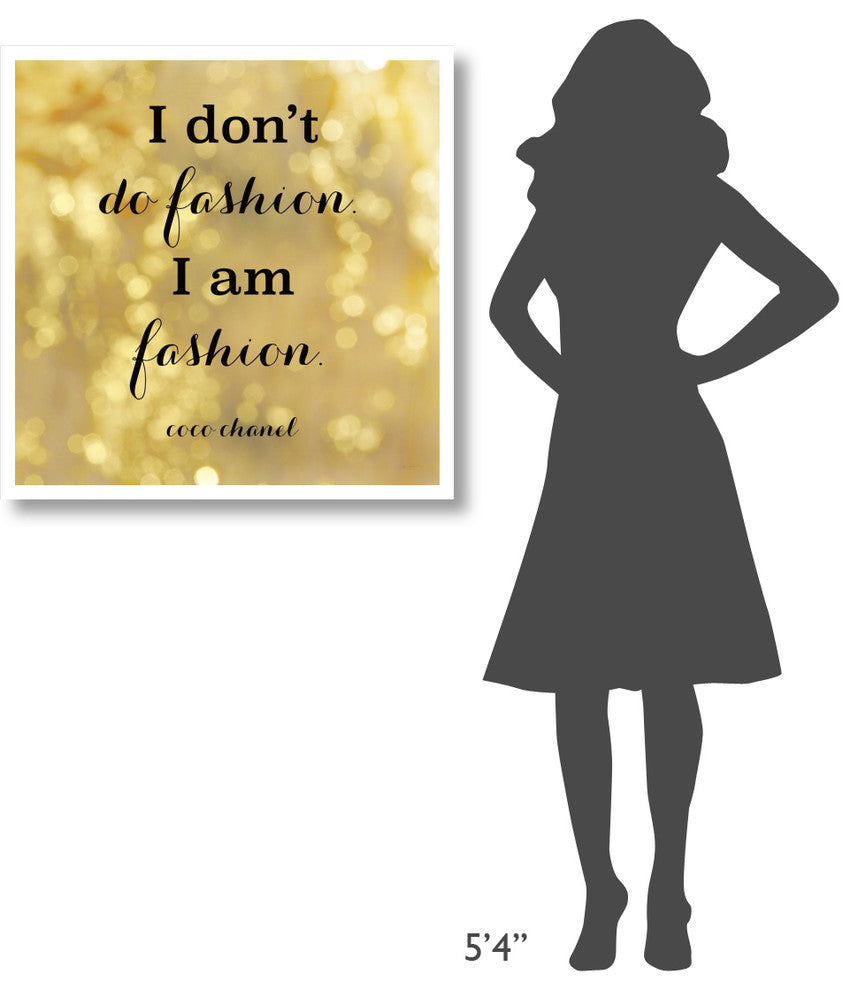 "Fashion Quotes III" Digital Paper Print by Sue Schlabach, 32"x32"