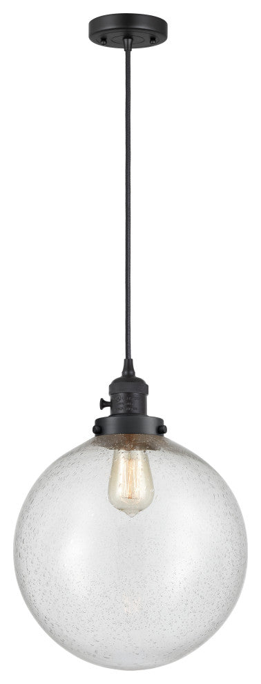 INNOVATIONS 201CSW-BK-G204-12-LED 1-Light Mini Pendant Matte Black