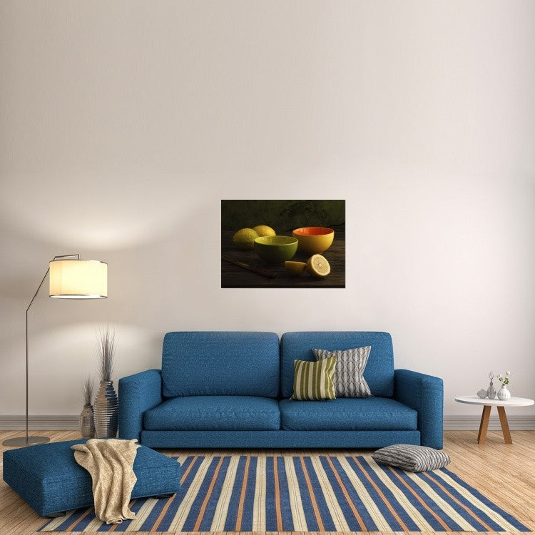 "Lemons" Stretched Canvas Giclee by Luiz Laercio, 40x28"