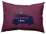 Christmas Surf Bird Accent Pillow, Passion Flower, 14"x20"