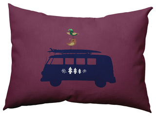 Christmas Surf Bird Accent Pillow, Passion Flower, 14"x20"