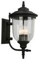 Eglo 3x60w Outdoor Wall Light W/ Matte Black Finish And Clear Seeded Glass - 202