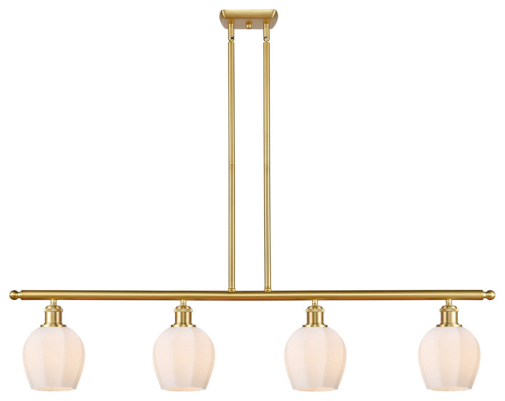 Innovations 516-4I-SG-G461-6-LED 4 Light 48" Island Light, Satin Gold