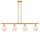 Innovations 516-4I-SG-G461-6-LED 4 Light 48" Island Light, Satin Gold